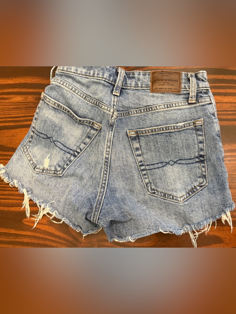 Lucky Brand Blue Washed Denim Shorts - Picture 4 of 4